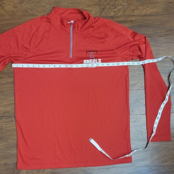 Los Angeles Angels Baseball MLB Men's Red Size L Under Armour 1/2 Zip Pullover - Picture 10 of 11